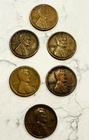 Lot of 5 Wheat Cent 1c 1918-D US Copper VG/F with Bonus Key 1931-D Cent FreeSh