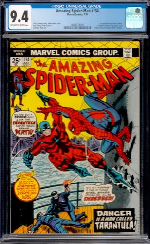 Amazing Spider-Man #134 Marvel Comics 1974 1st Appearance Tarantula CGC 9.4