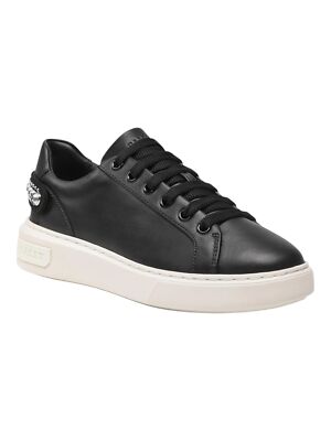 Bally Malya 6236583 Women's Black Calf Plain Sneakers Size 7.5