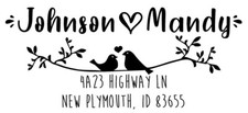 Custom Designer Love  Hearts Return Address Stamp, Wedding Stamp, 4913 Trodat
