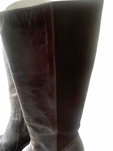 Botas Marca Italiana Stonefly Cuero y Tela Elástica Cremallera Punta Redonda EE. UU. 6.5 - Imagen 7 de 9