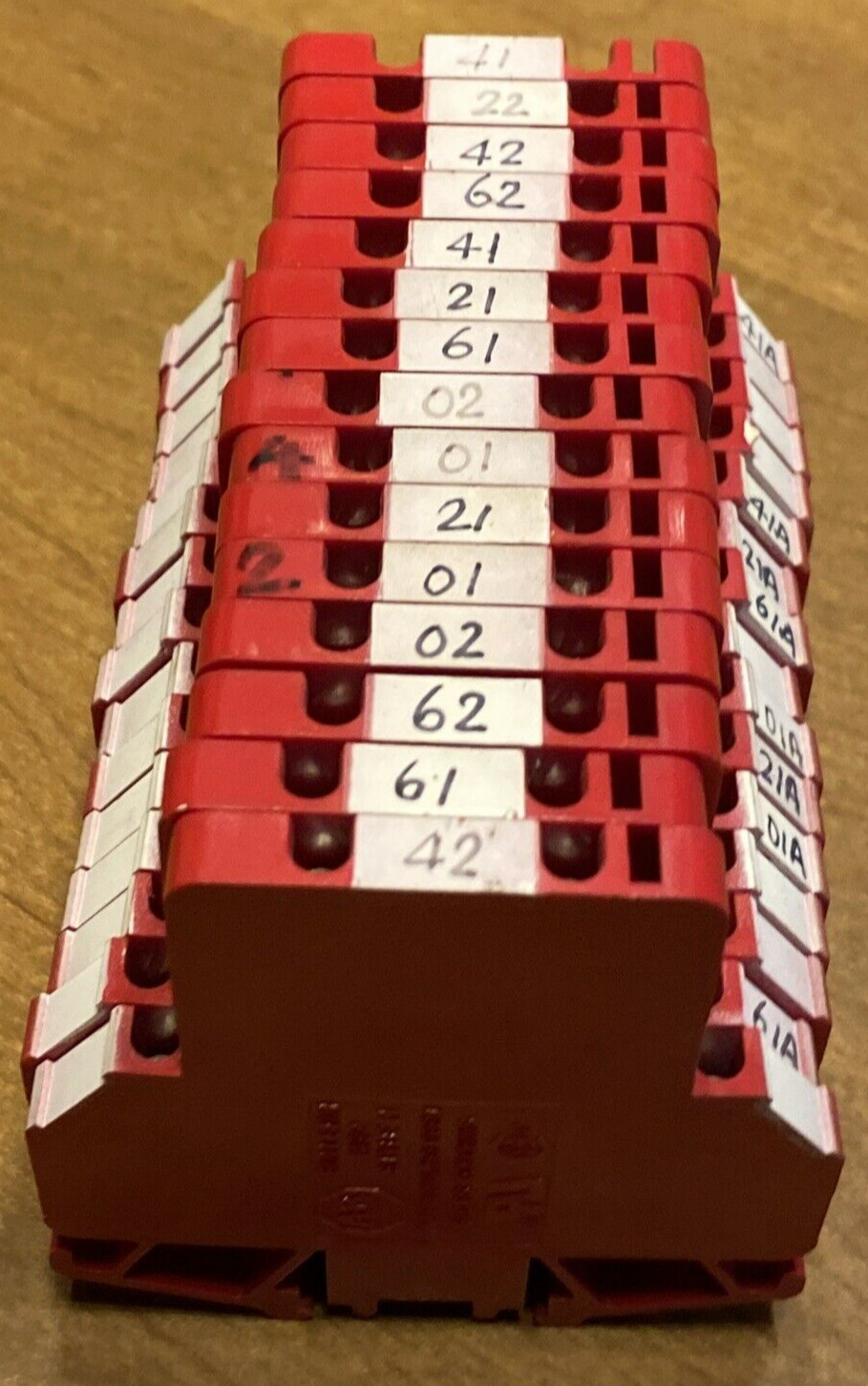(15) Bulletin 1492 Style H Allen Bradley Terminal Block Fuse Holder Red 1492-H