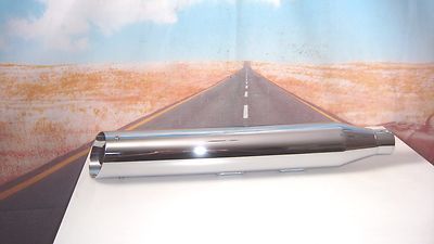 Harley Muffler Chrome Slip-on SE 80607-07 Fits Softail  FXS FLSTFI Slash Cut Y3