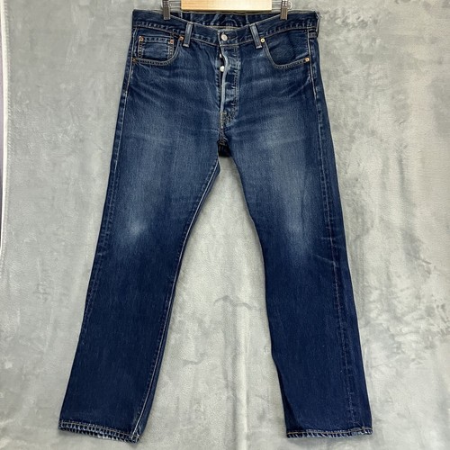 Levi's 501 Jeans Mens W36 L32 Original Fit Blue Denim Jeans