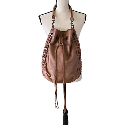 Liebeskind Berlin Brown Louisa Bellow Braided Leather Shoulder