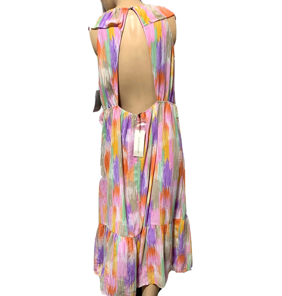 Vestido Collective Concepts Joan para mujer talla XL midi con volantes recortados en la espalda nuevo con etiquetas Foto 4 de 4