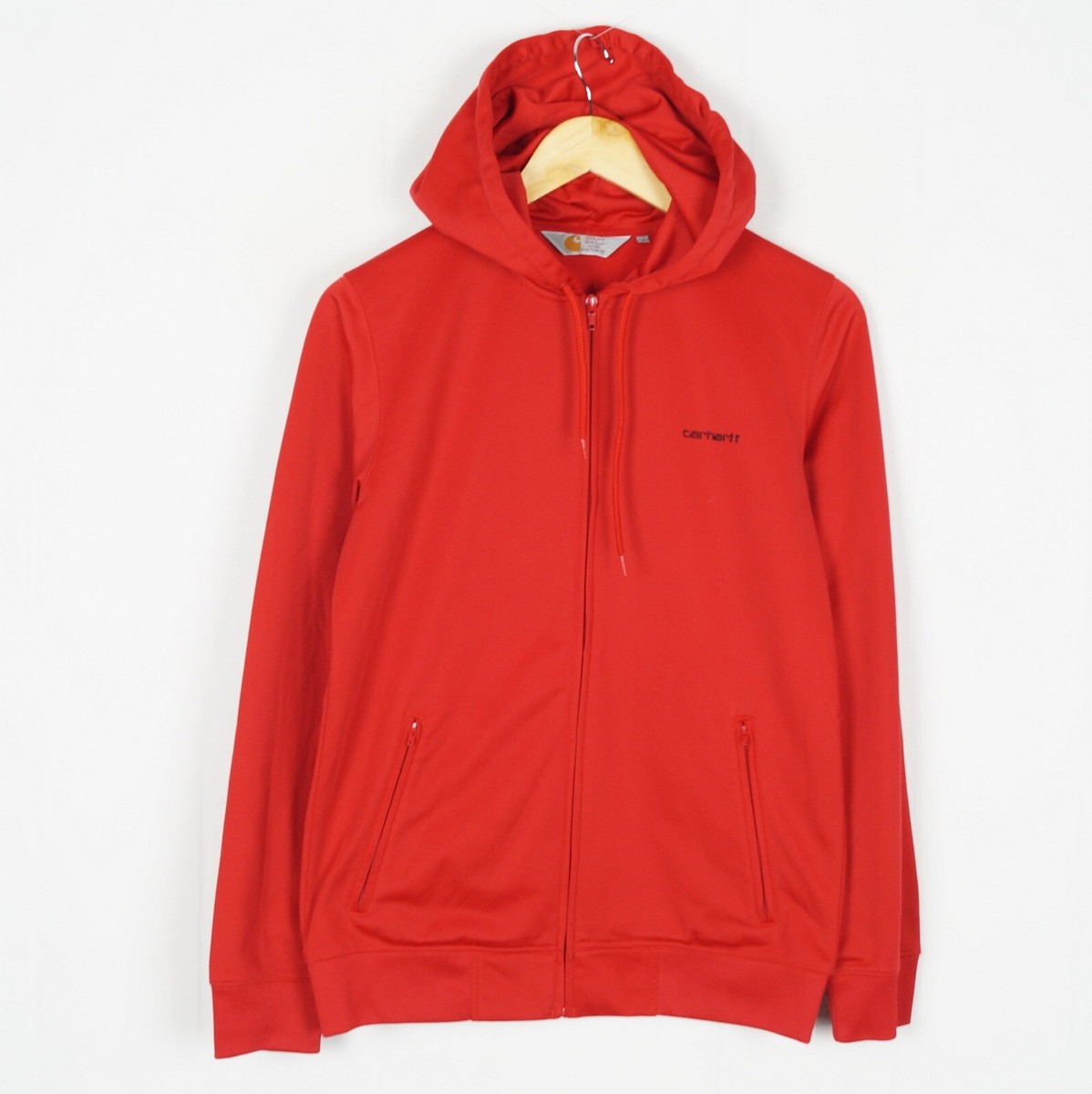 Carhartt Damen Pullover Größe M Rot Kapuze Warm Up Full Zip