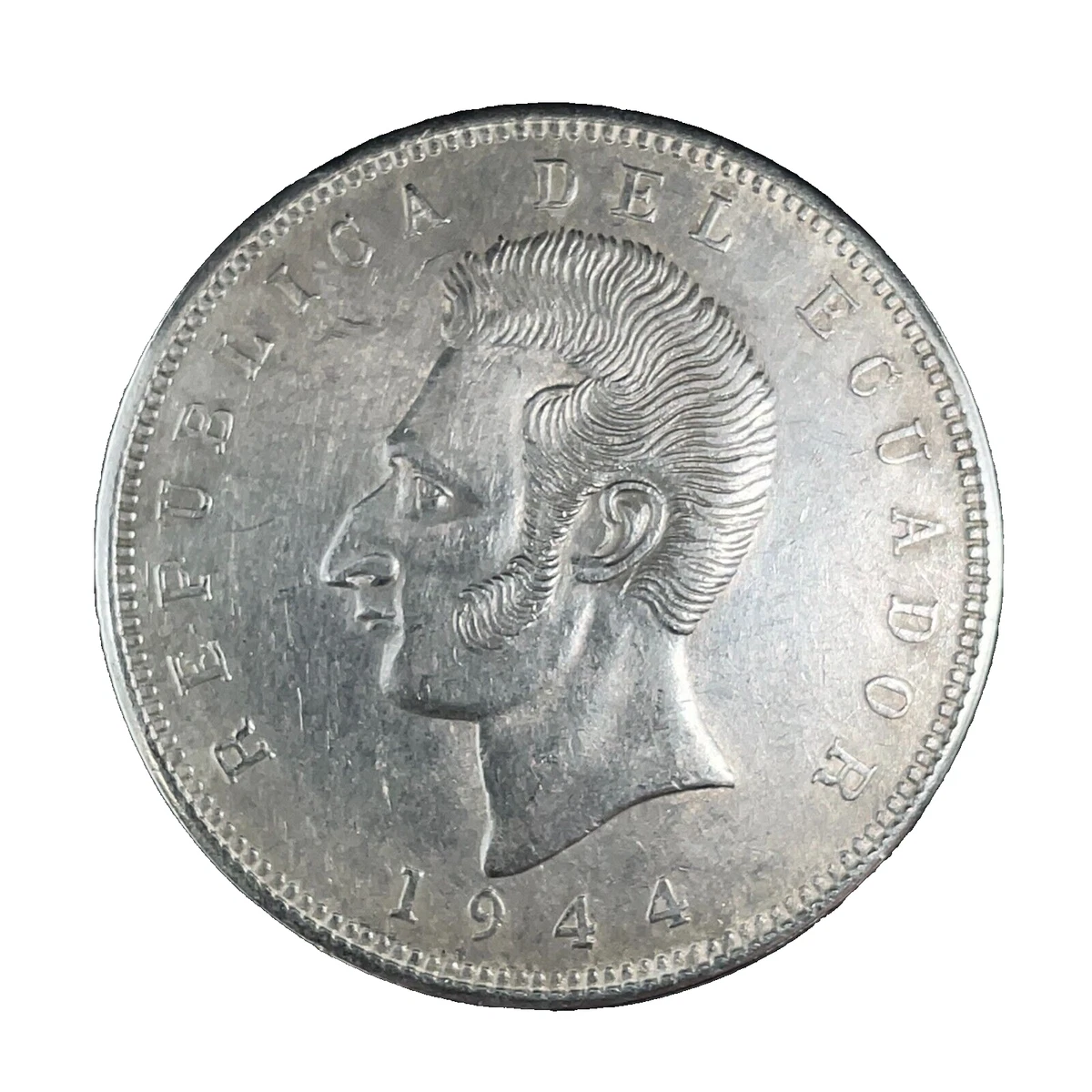 银色1944 年厄瓜多尔硬币| eBay