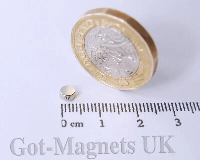 GOT-MAGNETS 4x2mm (N52) Neodymium Magnet 4mm dia x 2mm Small Disc (various pack sizes)