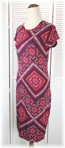 Women's Retro Look S/S Shift Ice Fashion Dress Size L New - Picture 9 of 9