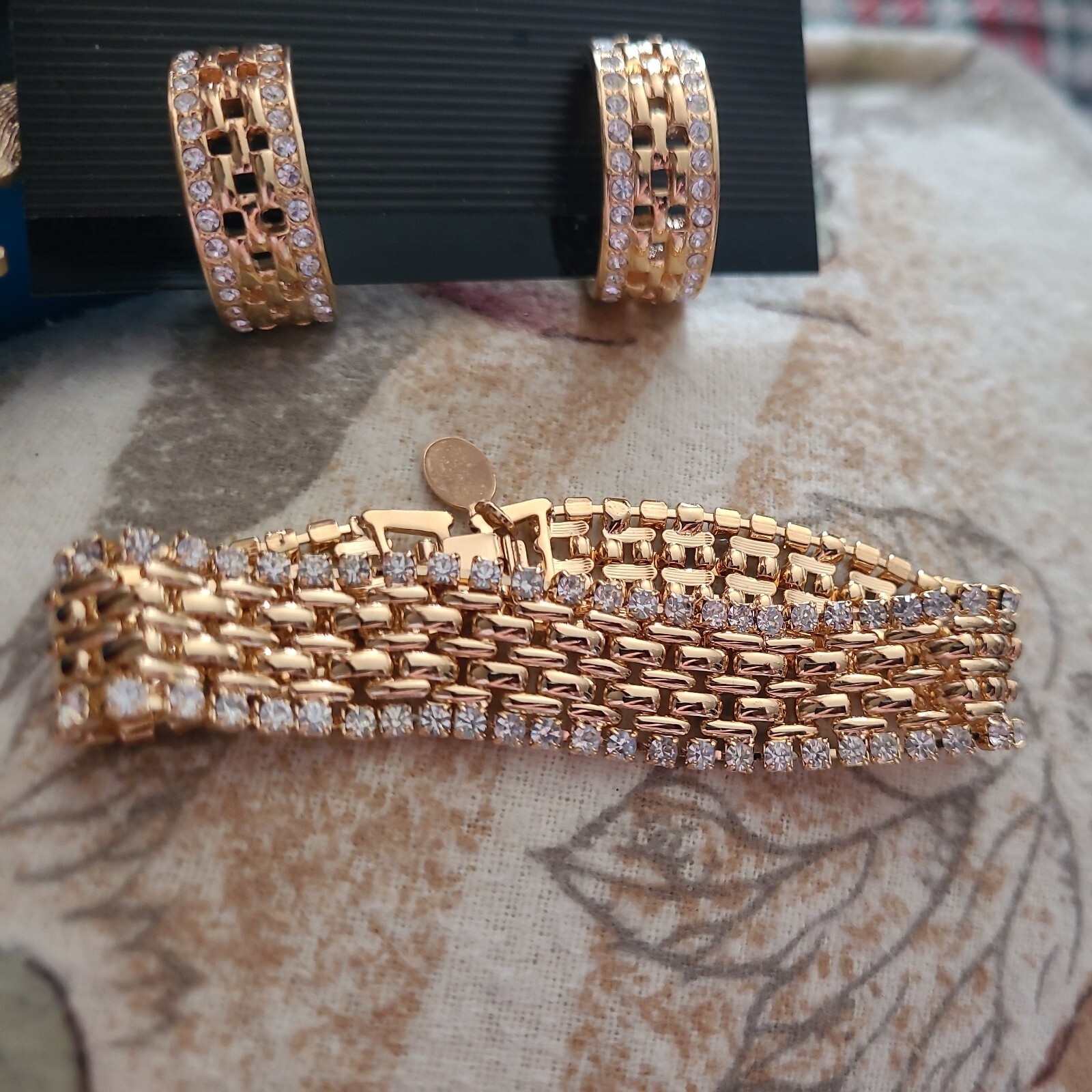 KJL Kenneth J Lane Rhinestone Earrings Bracelet n… - image 2