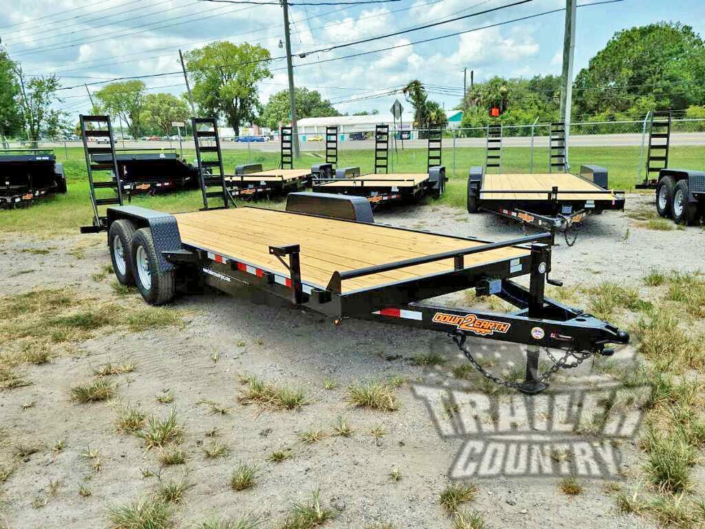 NEW 2024 7 X 20 14K Heavy Duty Flatbed Wood Deck Equipment Trailer w
