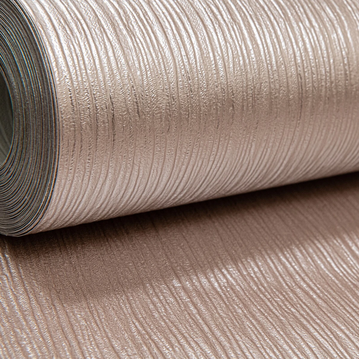 Papel pintado Cassiel liso texturizado metálico oro rosa brillo sin brillo