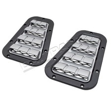LAND ROVER DEFENDER XS NEW FRONT AIR INTAKE WING TOPS X2 UPGRADE - GLOSS BLACK