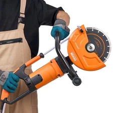 Electric Concrete Saw, 9 in, 1800 W 15 A Motor Circular Saw Cutter w/Pump&Blade