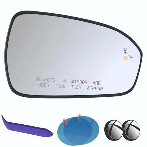 Ford Fusion Passenger Side Mirror Glass, Heated with Blind Spot Detection