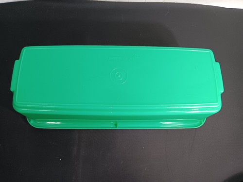 Tupperware 782-6 Jade Green Bread Keeper Container Large 14 1/2" USA - Picture 4 of 5