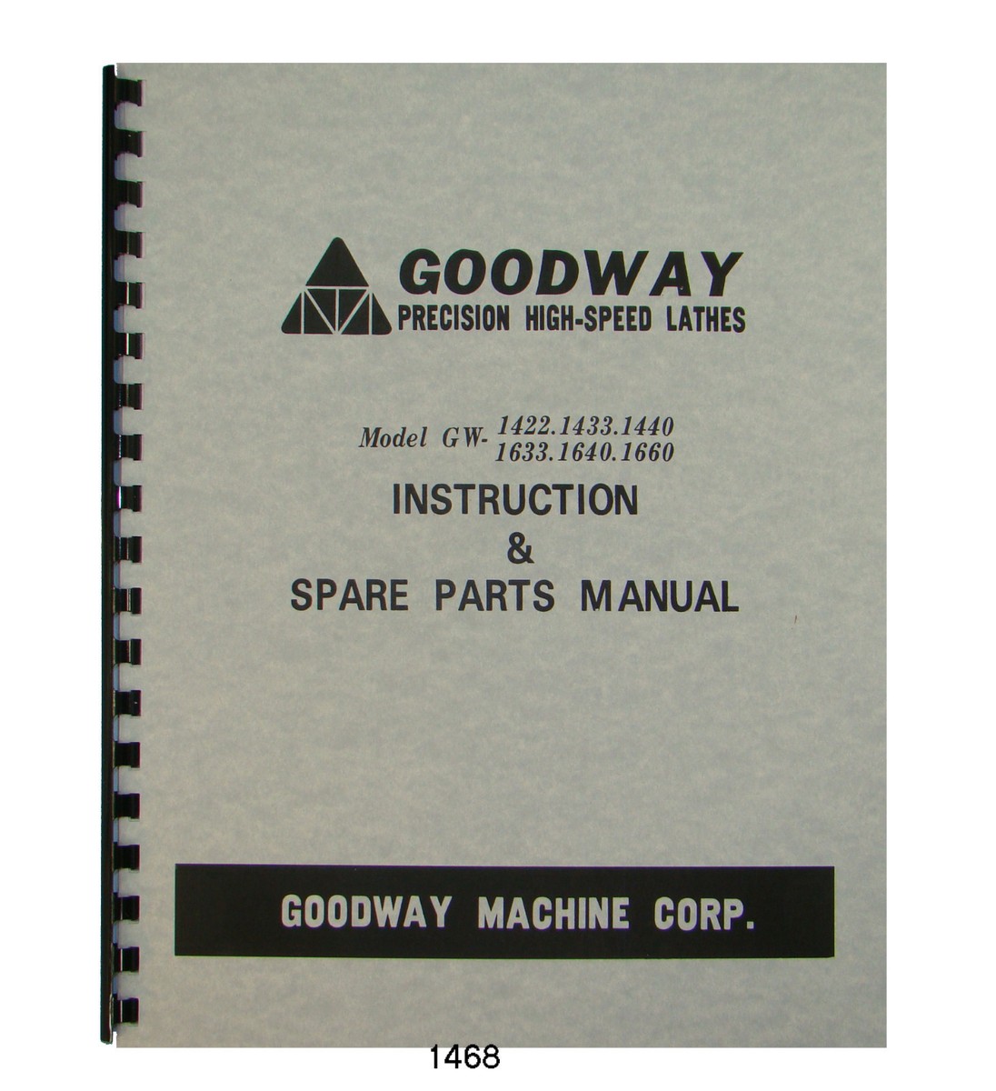 Goodway Lathe GW1422, 1433, 1440, 1633, 1640, 1660