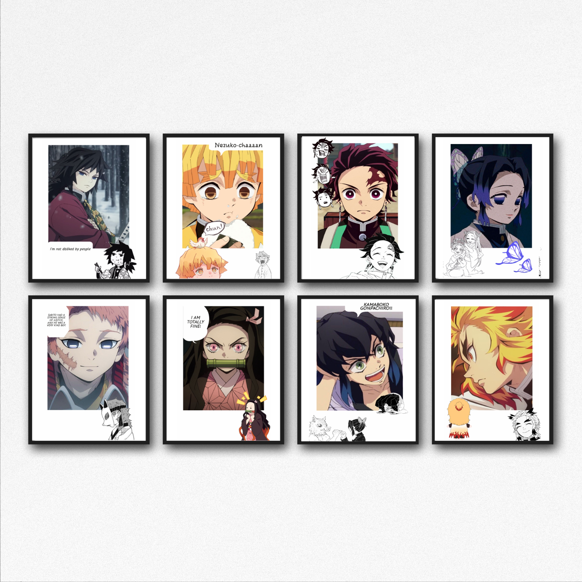 Poster Nezuko Polaroid Anime Instax Box Demon Slayer Demon Slayer