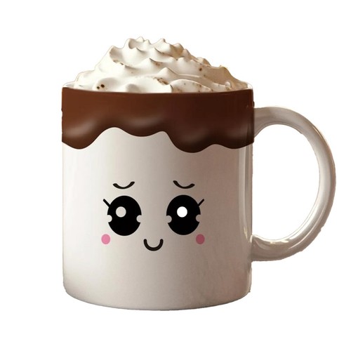 Cute Face - Aesthetic Ceramic Coffee Mug - 11oz or 15oz Cup