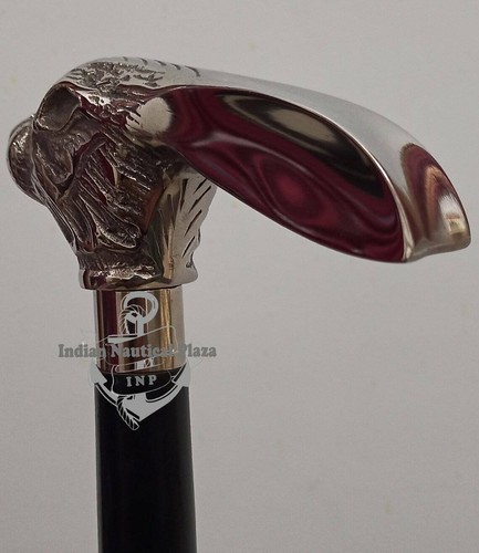 Chrome Bunny cane Wooden Antique Cane Victorian style walking sticks canes girl