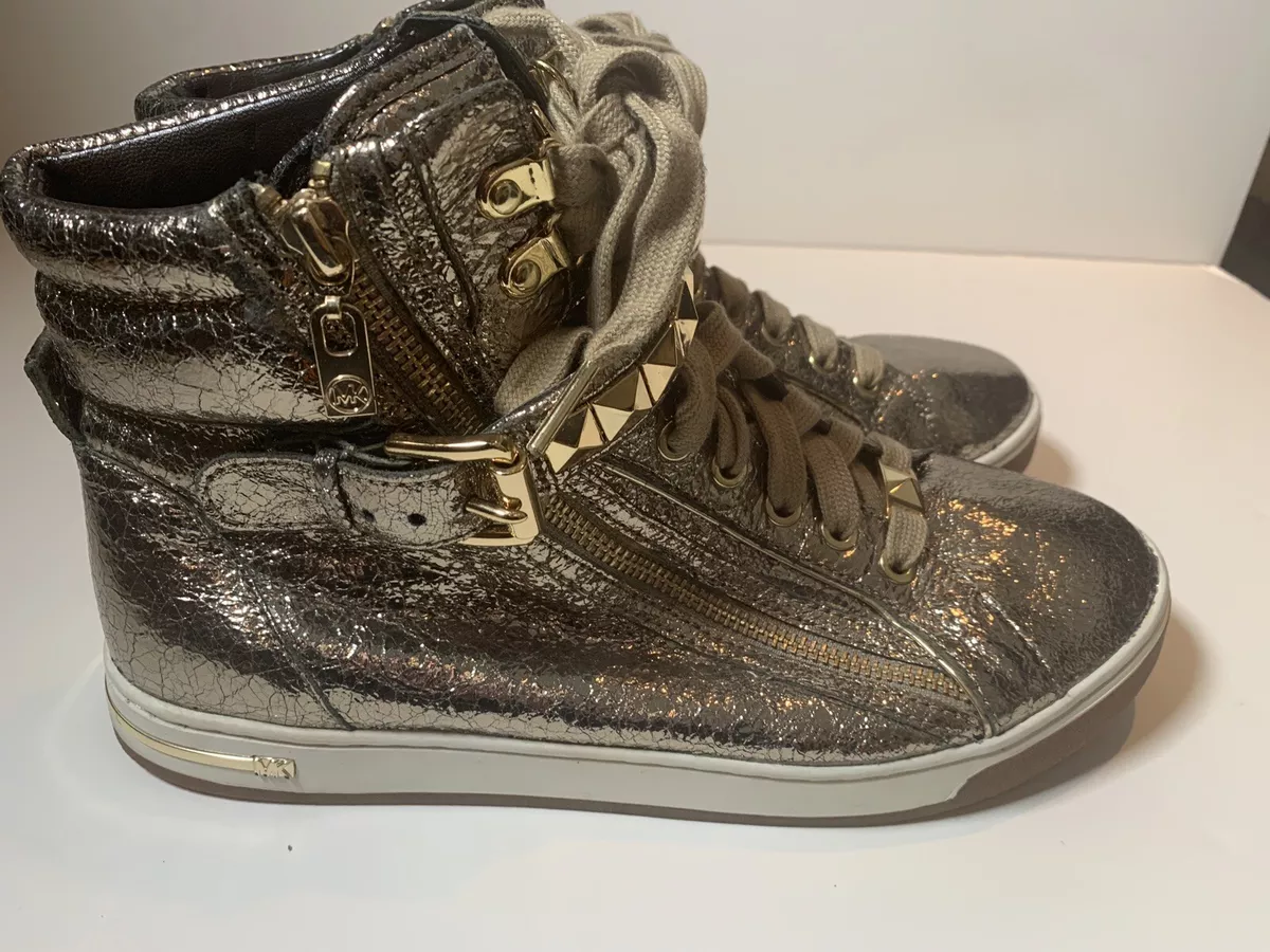 Michael kors glam studded high top sneakers clearance