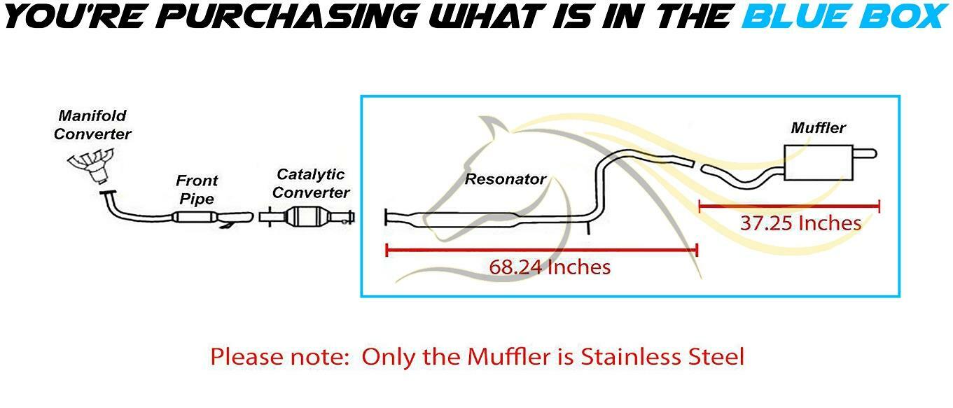 Resonator Stainless Steel Muffler Exhaust Kit fits 19982002 SC2 SL2