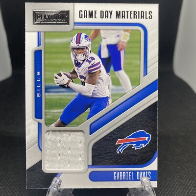 2021 Panini Playbook Gabriel Davis GAME DAY MATERIALS RELIC Bills #GDM-GDA  