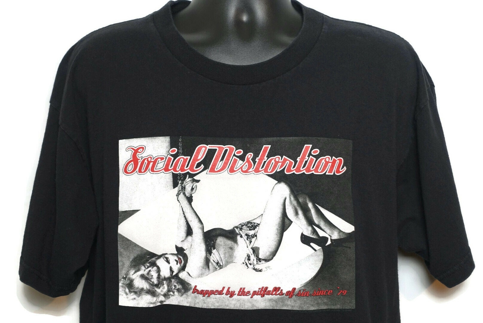 2001 Social Distortion Vintage Black Short Sleeve Unisex Tee NH15691