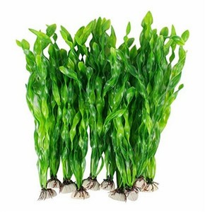 适用于水族箱仿真海藻水草塑料鱼缸装饰水草鱼10pcs Ebay