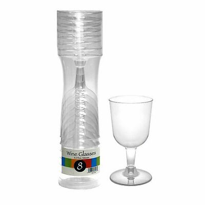 1 Party Essentials 5.5 Oz. 2 pc. Wine Glasses-Clear 8 Ct. | eBay
