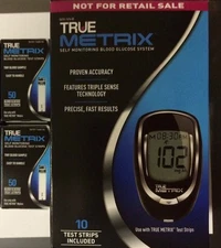 TRUE Metrix Blood Glucose 100 Test Strips Plus Meter  Exp: 2/22/2027