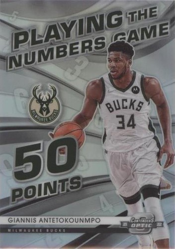 Giannis Antetokounmpo 2021-22 Optic Silver Pulsar Prizm #31 Bucks