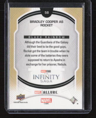 2022 Upper Deck Infinity Saga #58 Bradley Cooper as Rocket | eBay
