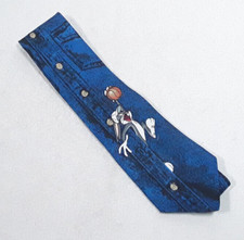 Vintage Looney Tunes Mens Neck Tie Bugs Bunny Basketball 90s Cartoon 1994