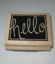 Stampin' Up - Rubber Stamp - Word - Hello - Large Size - Dated 2000