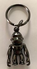 NWOT KIPLING Black Metal Monkey Key Ring Bag Charm Fob B1