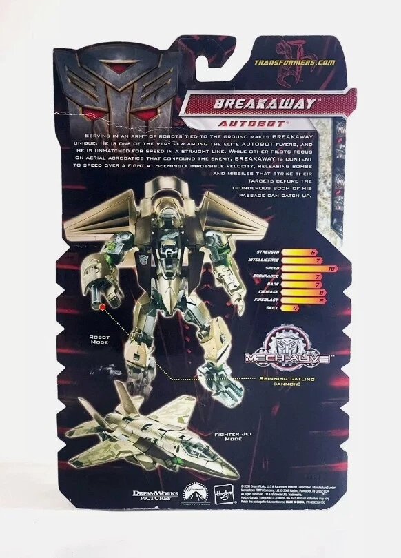 Deluxe Class Breakaway Transformers Revenge of the Fallen Action Figure NEW 2008 - Image 2 of 3