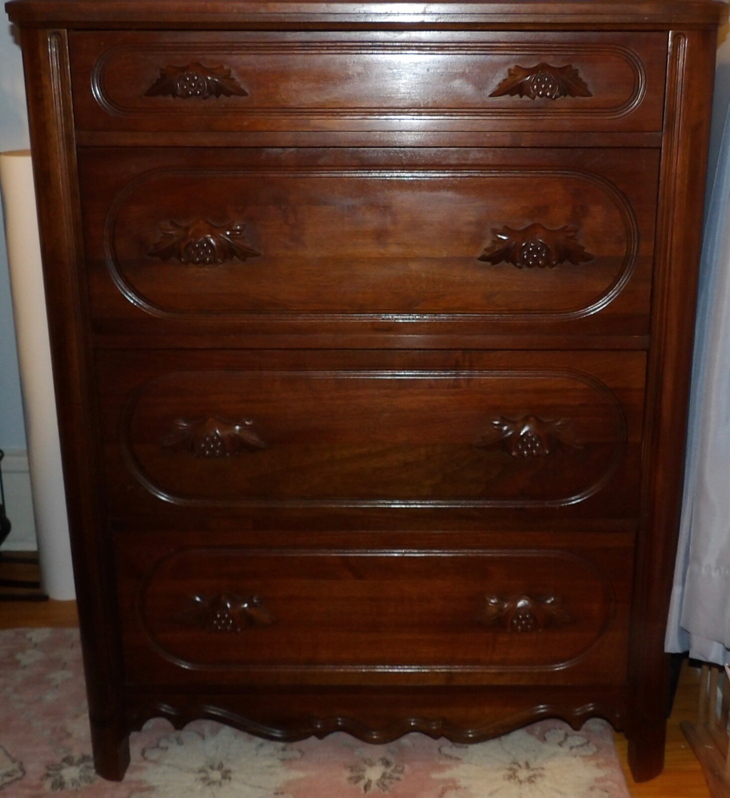 Awesome 1947 Walnut Twin Beds, Chest of Drawers Davis Co Lillian Russell eBay