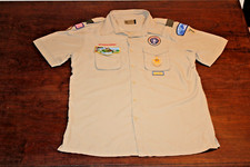 Boy Scouts of America BSA Men's Shirt Tan Large Vented Poly Microfiber Very Soft