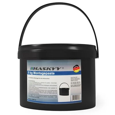 HASKYY 5kg Schwarz Reifenmontagepaste Montagepaste Reifenmontage Paste Montagewax