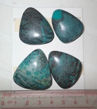 Turquoise Stone Flat Free Form Cabochon 155.5 Carat 4 pieces 31.1 gram Lot A