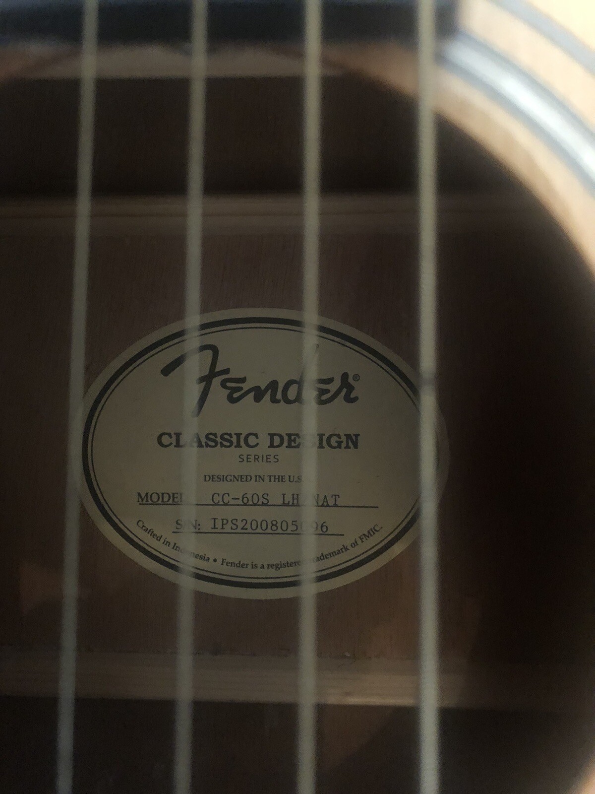 Fender CC60S Left Handed Guitar eBay