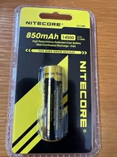 NITECORE NL1485 850mAh 14500 High Performance Li-ion Rechargeable Battery-NEW