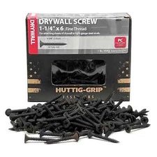 Huttig Grip Drywall Screw 1-1/4 in x 6 Fine Thread Phillips Drive 1lb 278 Screws