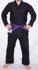 ¡NUEVO! Uniforme híbrido Warrior-One Judo Gi BJJ Kimono - Tejido único - Negro