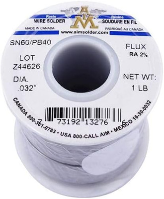 AIM Solder 60-40 Tin Lead Rosin Core Solder Wire for Electrical Soldering 0.032I
