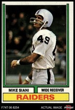 1974 Topps #39 Mike Siani 1973 Stats One Asterisk Raiders VARIATION Vi 4 - VG/EX