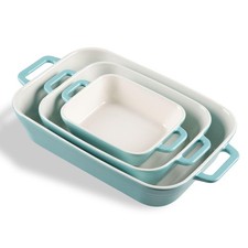 Casserole Dishes for Oven, Ceramic 9x13 Baking Pans Set for Cooking, Cake, Ba...
