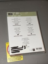 Stampin' Up Stacks of Wishes Cling Stamp Set 5 Stamps 126432